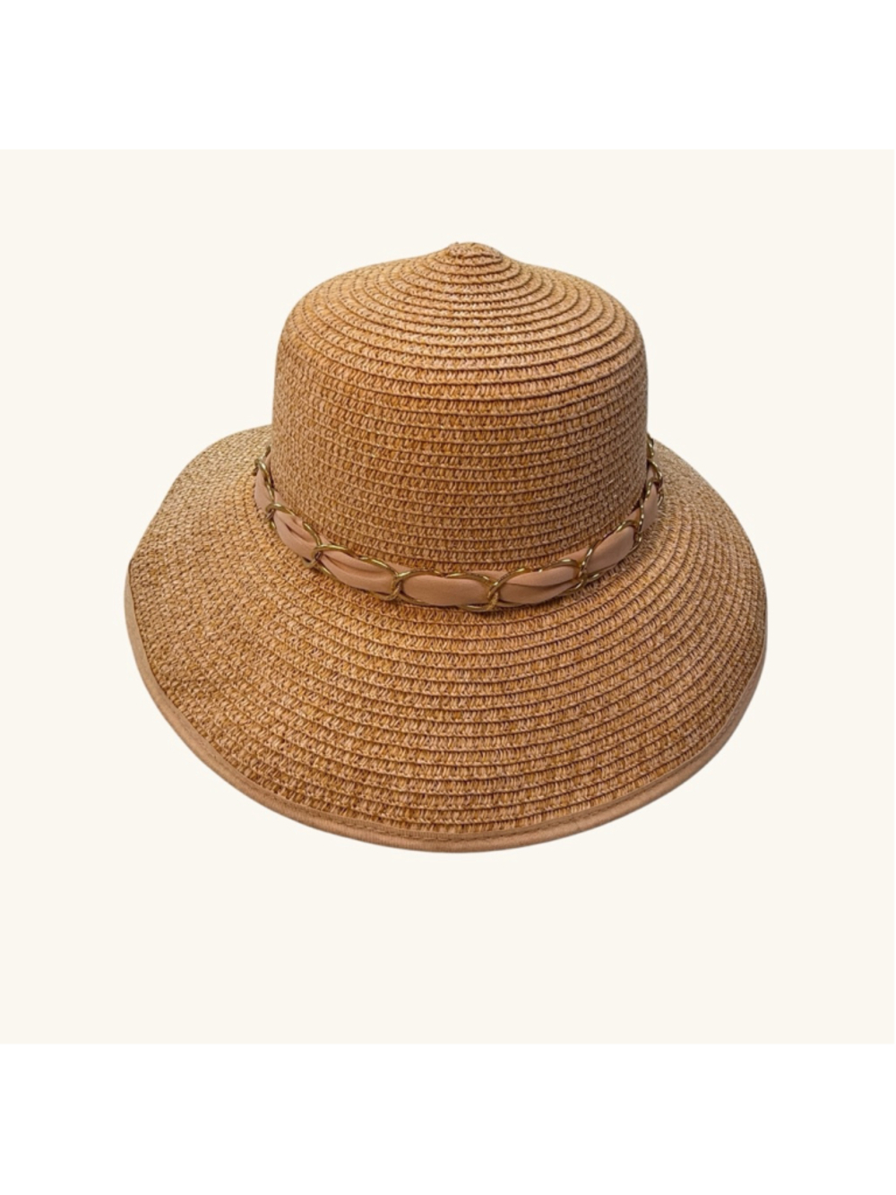 Marcus Adler New York Straw Sun Hat Wide Brim Beige One Size Women’s